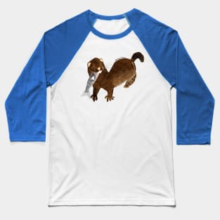 Clever Mink ( Neovison vison) Baseball T-Shirt